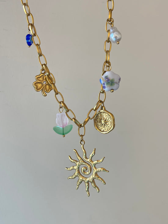 Sunlight Charm Necklace- Stainless Steel