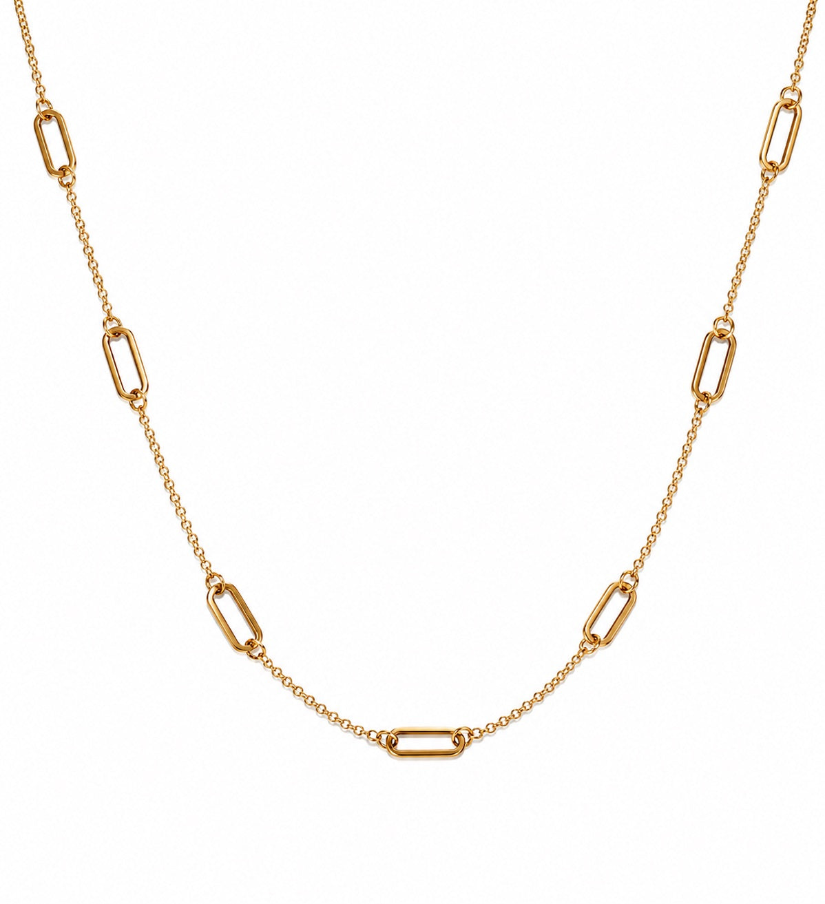 Layered Pin Necklace (Stainless Steel)