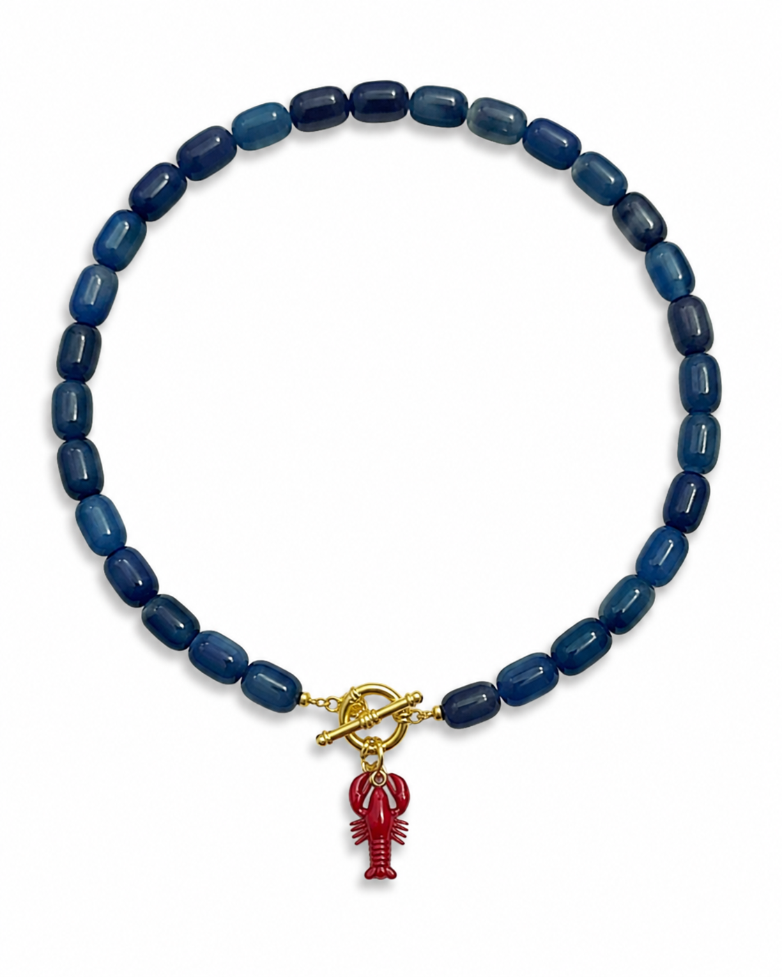 Red Lobster Necklace Gold Plated