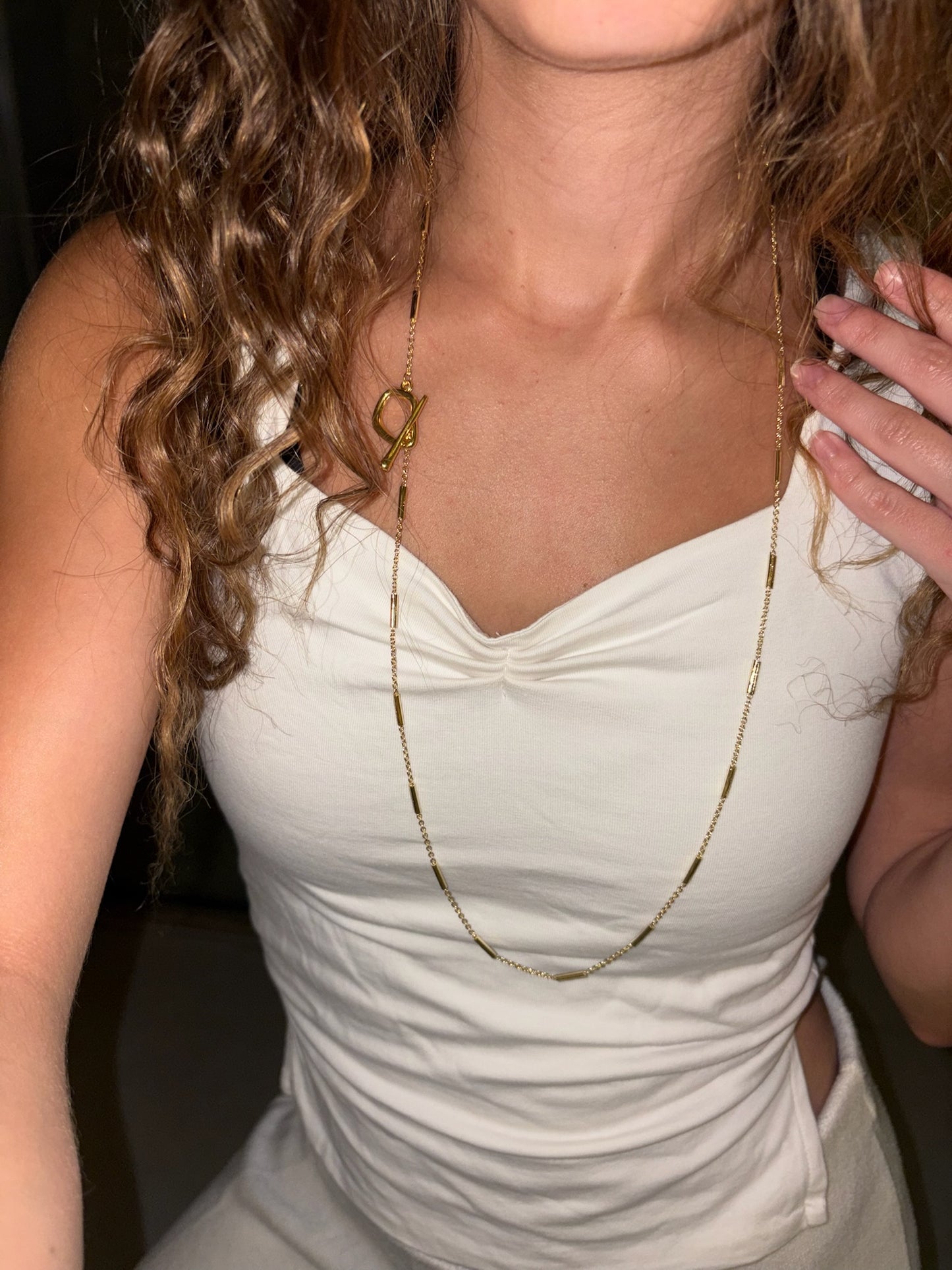 versatile drop necklace (gold plated)
