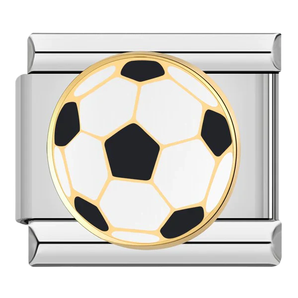 Football Charm- Silver Italian Charm