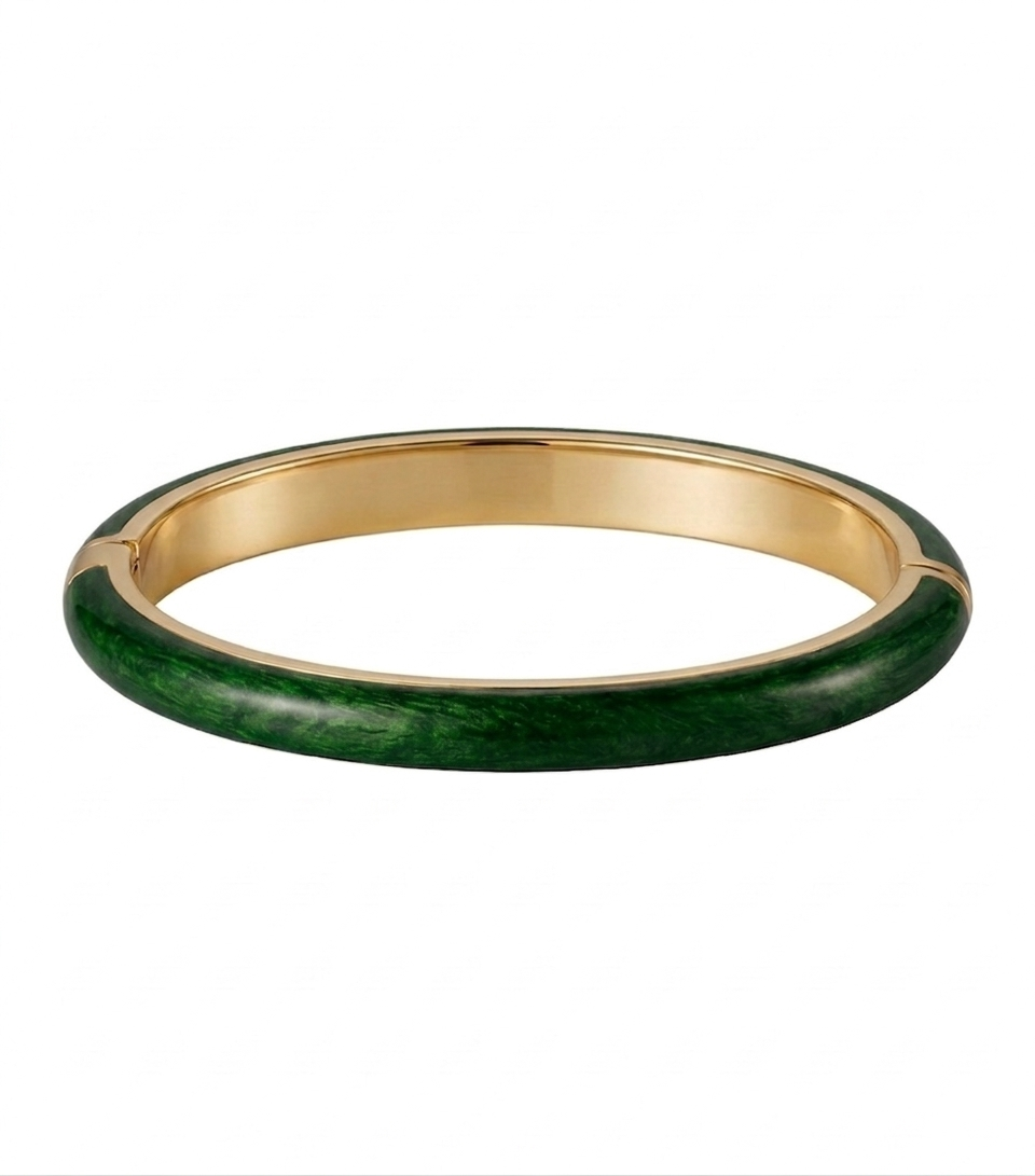 Thin Colorful Bangle (Gold Plated)