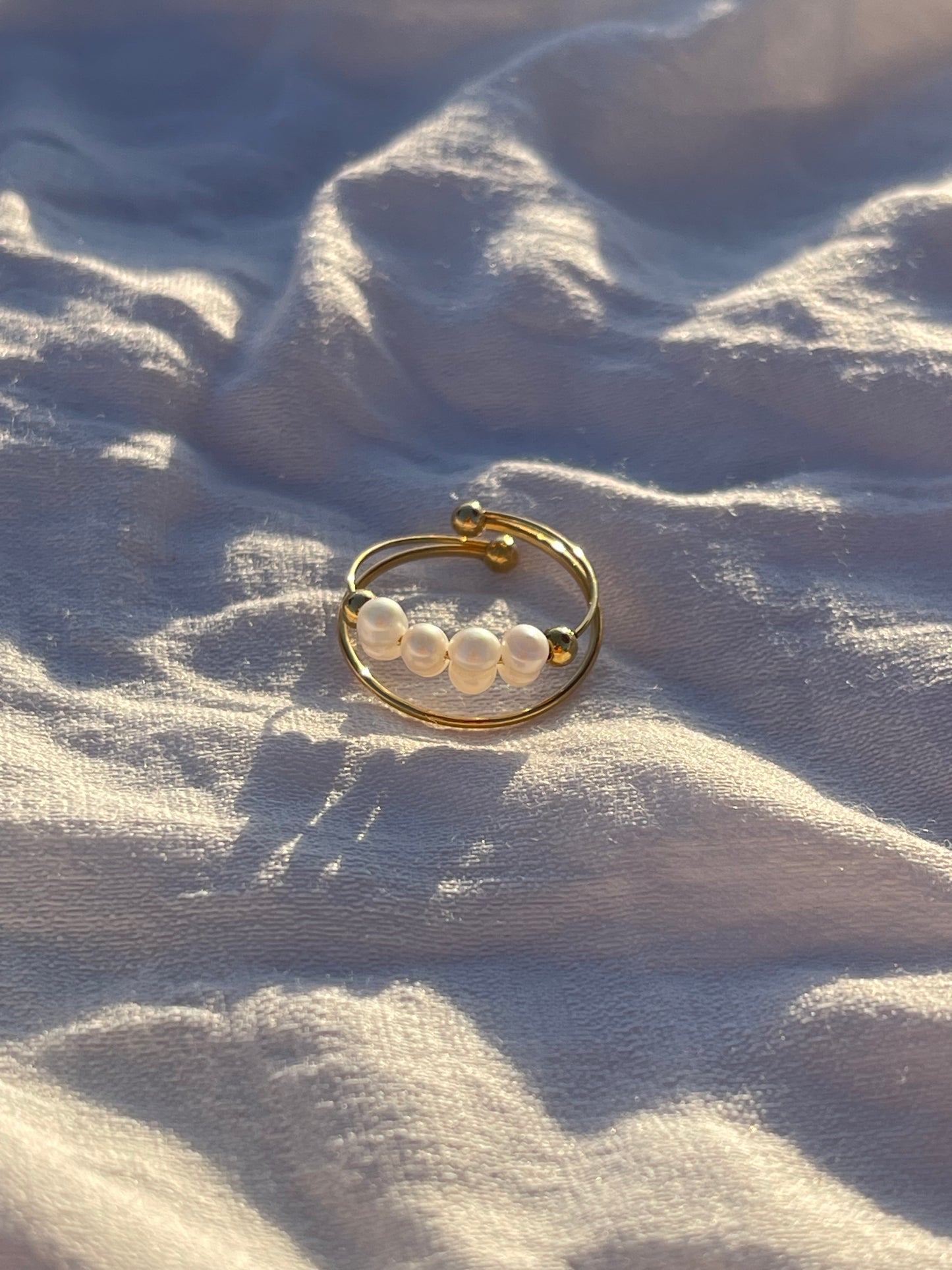 Dainty Pearl Ring (Gold Plated)