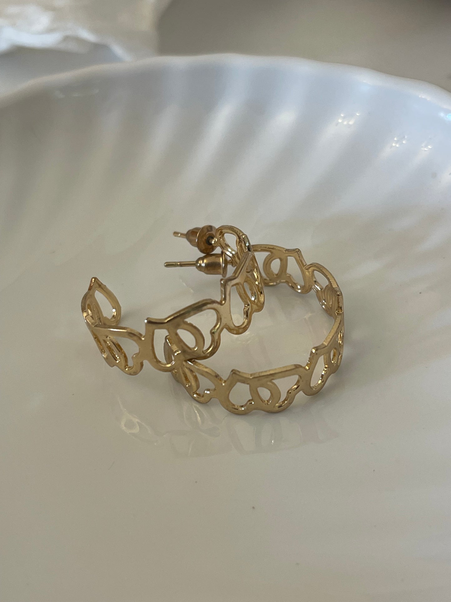 Hearts All Around Hoop Earrings