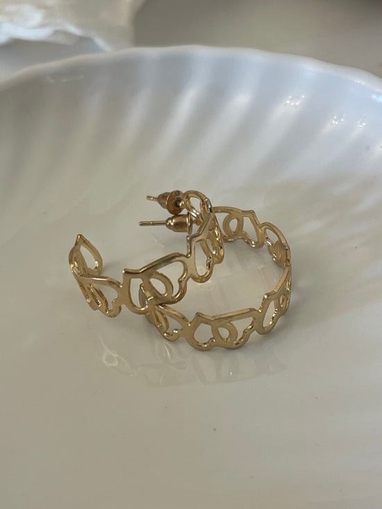 Hearts All Around Hoop Earrings