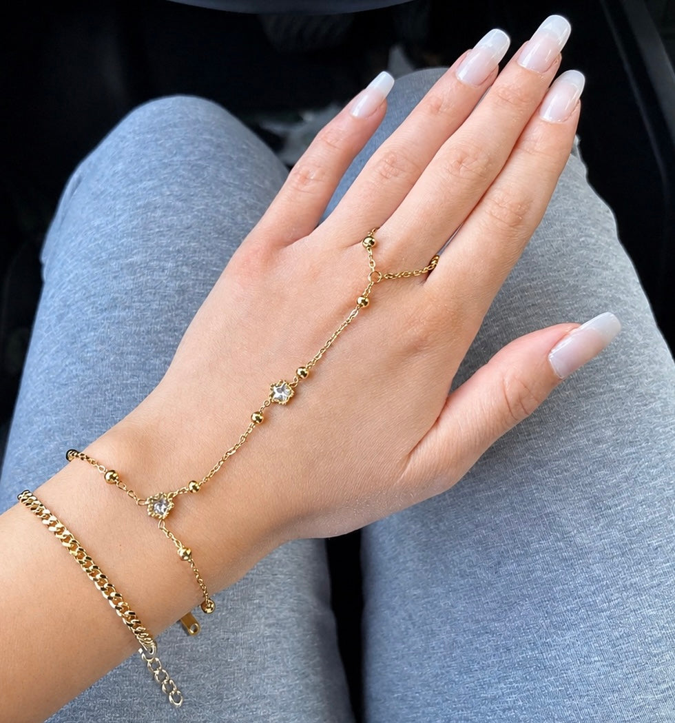 Crystal Hand Chain (Stainless Steel)