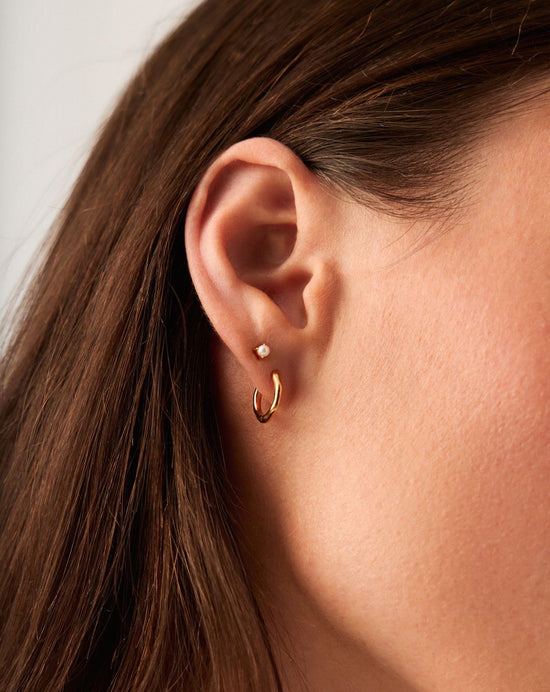 Midi Hoop Earrings (Gold Plated)