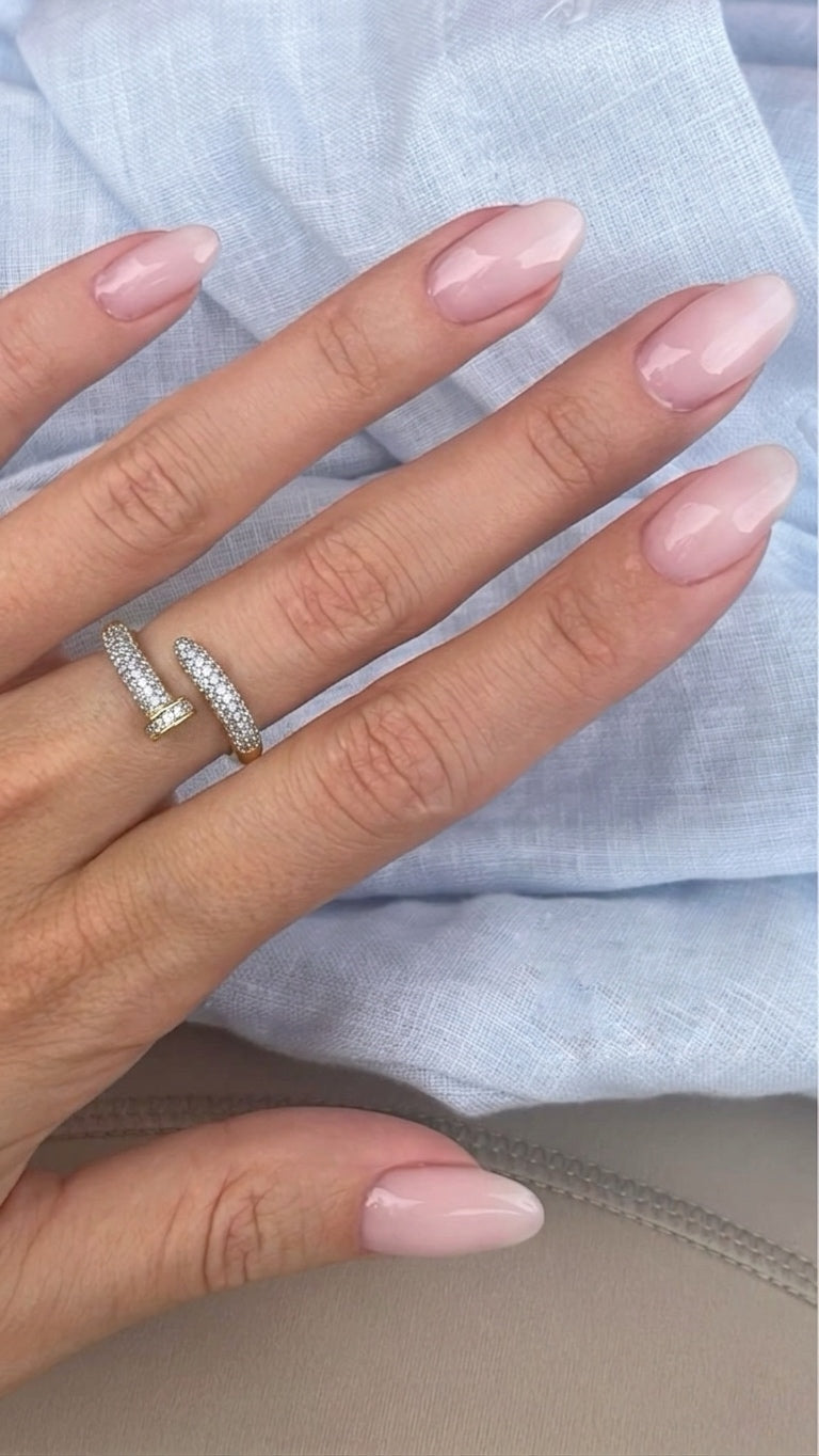 Crystal Nail Ring 2.0 (Gold Plated)