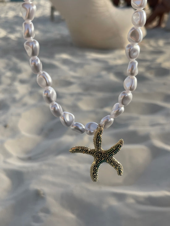 Pearl Starfish Statement Necklace