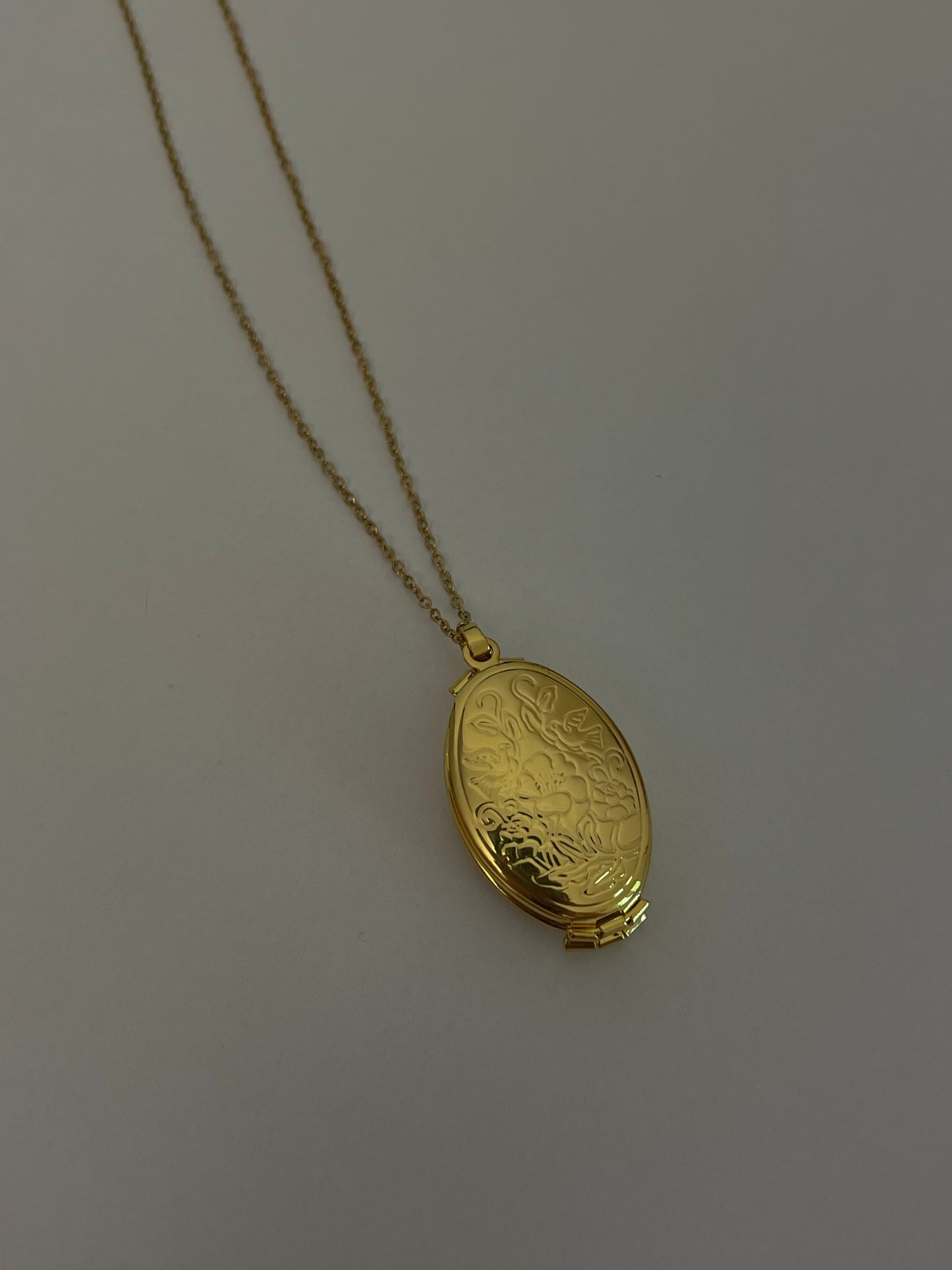 4 Sided Locket Necklace (Gold Plated)