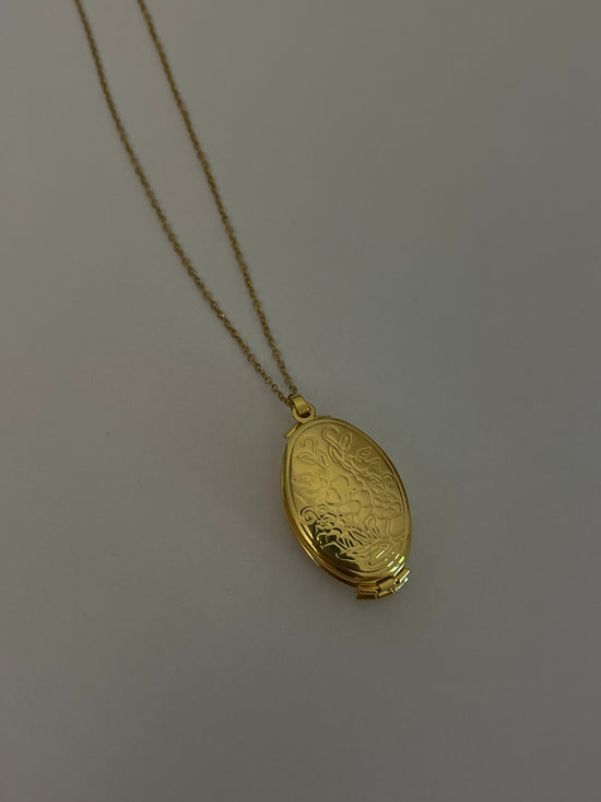 4 Sided Locket Necklace (Gold Plated)