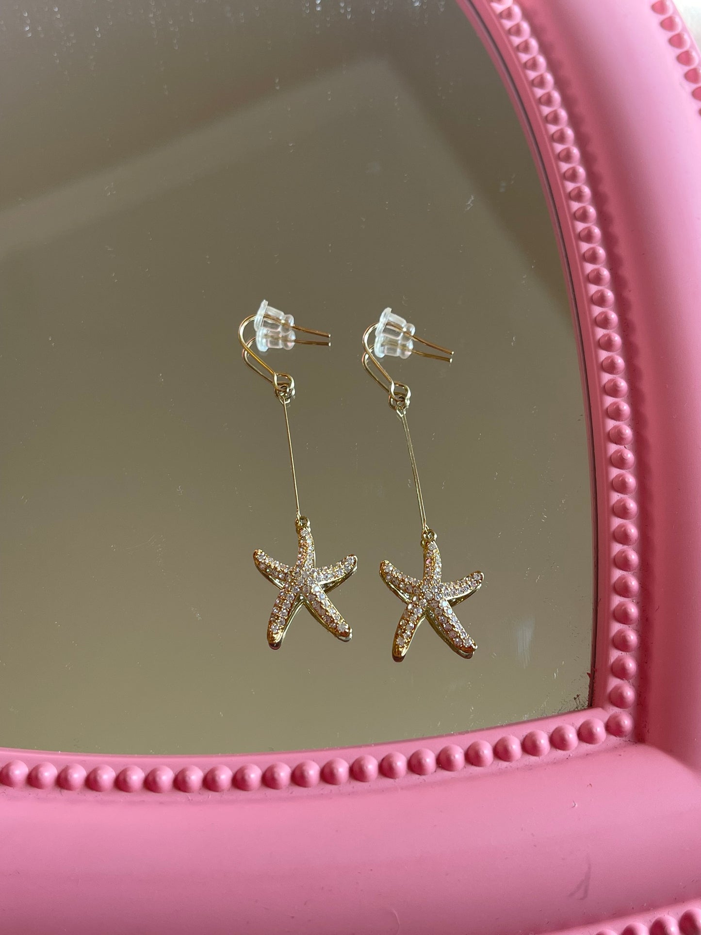 Crystal Starfish Earrings