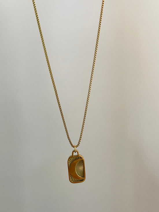 Moon Frame Necklace (Stainless Steel)