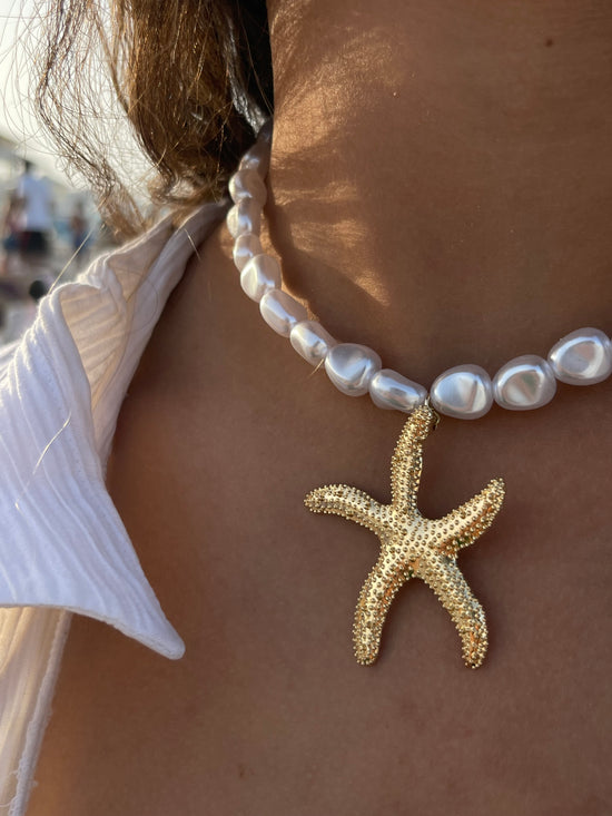 Pearl Starfish Statement Necklace