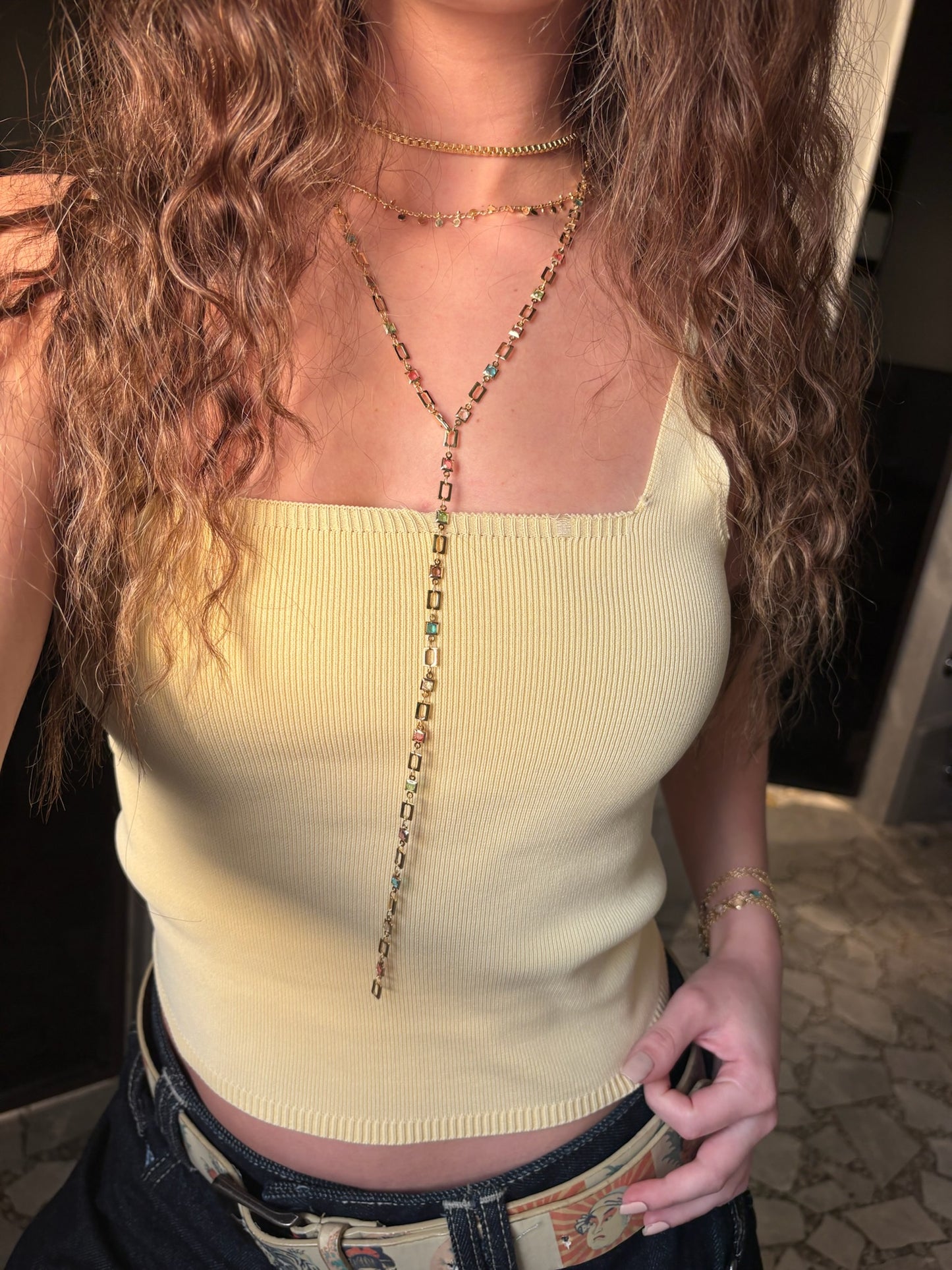 Rainbow Drop Necklace 2.0 (Gold-plated)