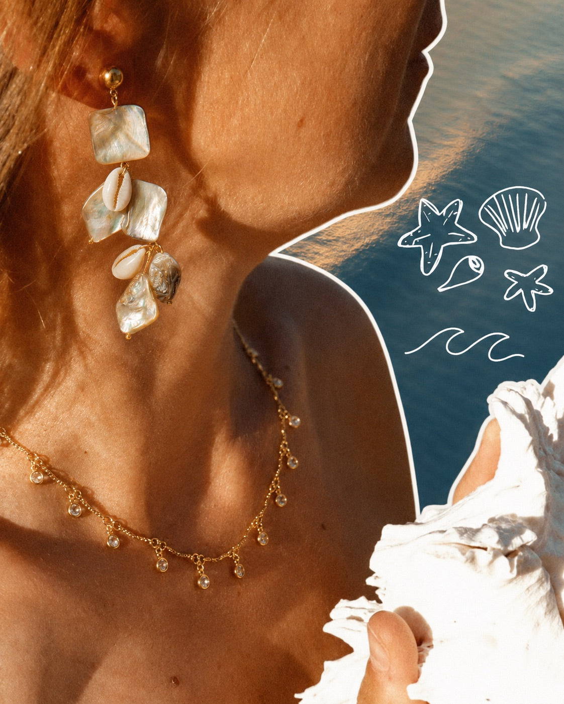 everyday crystal choker (gold plated)