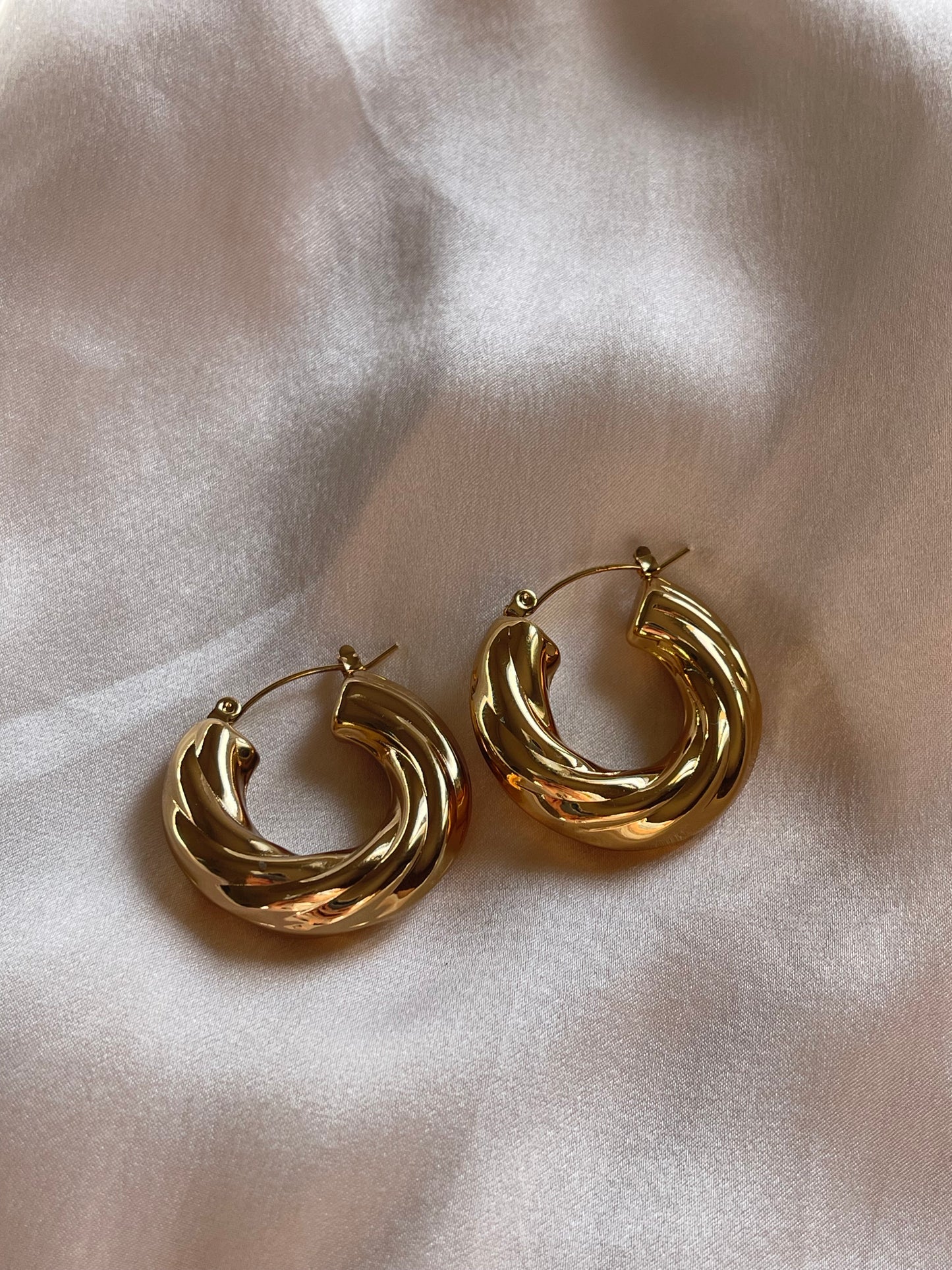 Twisted Chunky Hoops 2.0 (Stainless Steel)