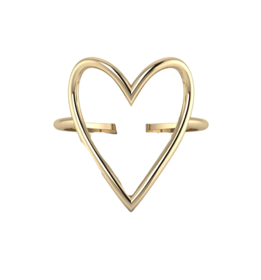 Dainty Heart Ring (Stainless Steel)