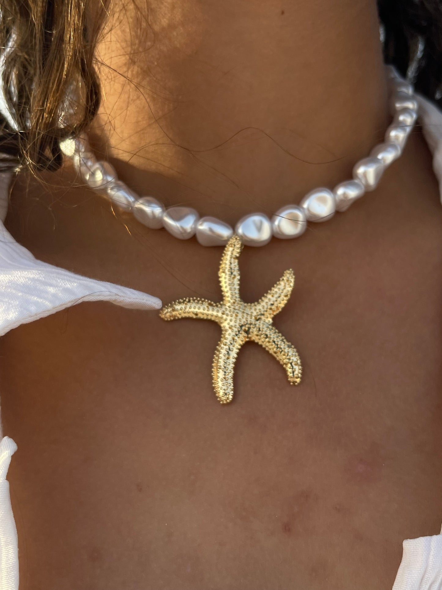 Pearl Starfish Statement Necklace
