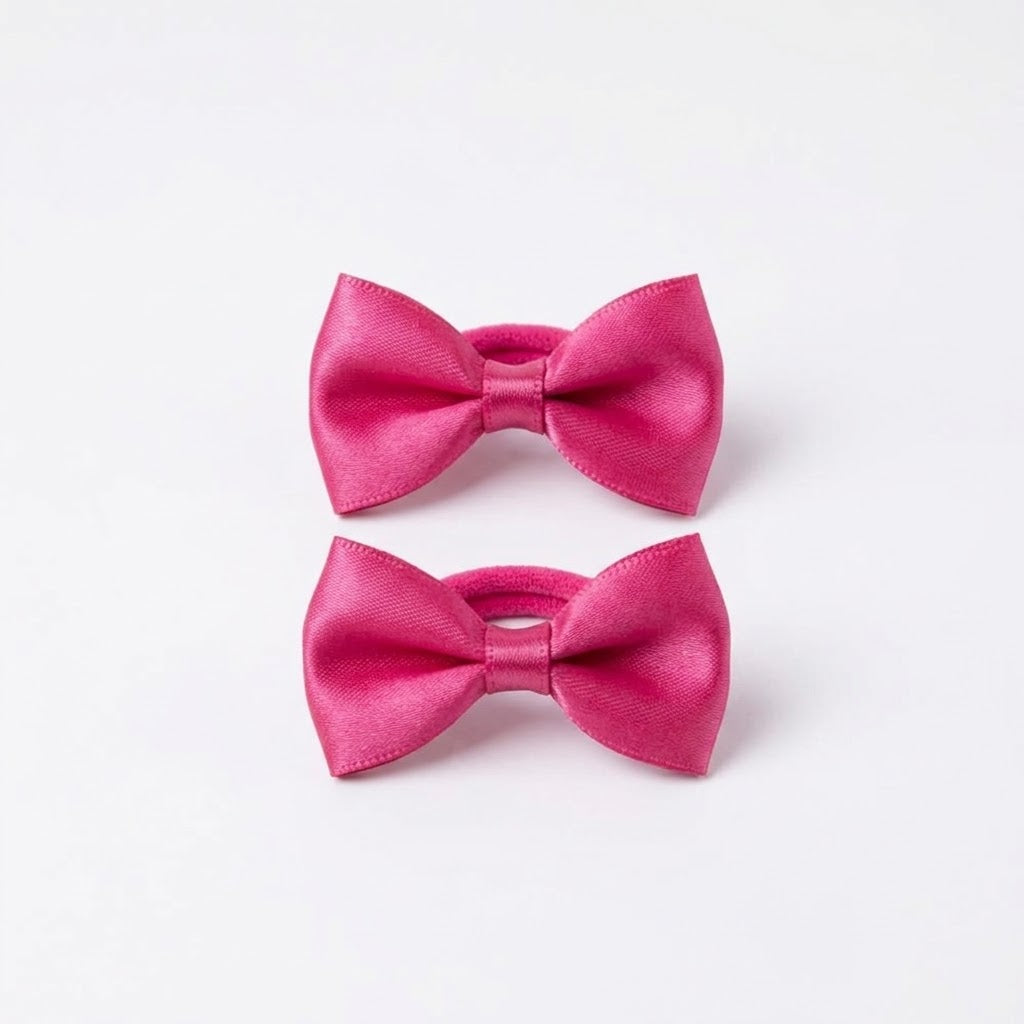 mini bow hair tie (set of 2)