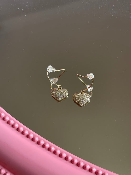 Crystal Heart Earrings