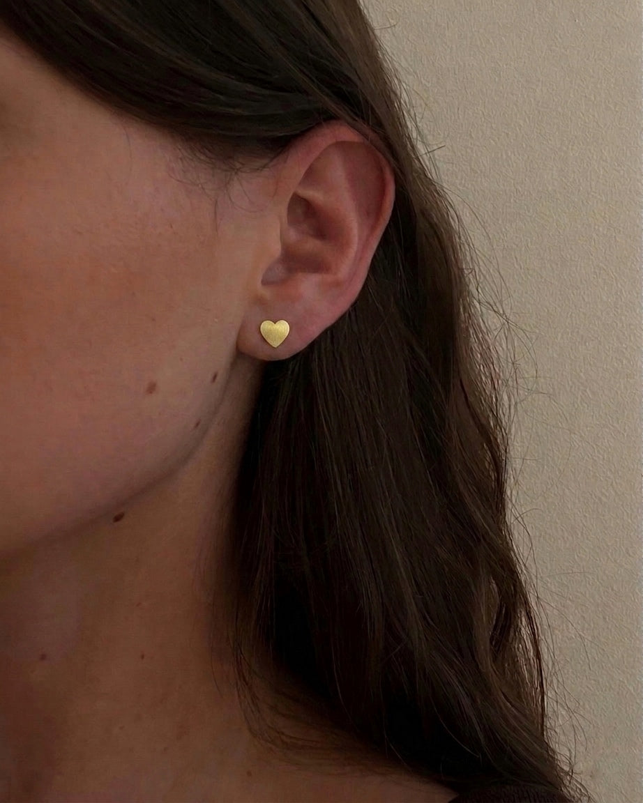 Heart Stud Earrings (Stainless Steel)