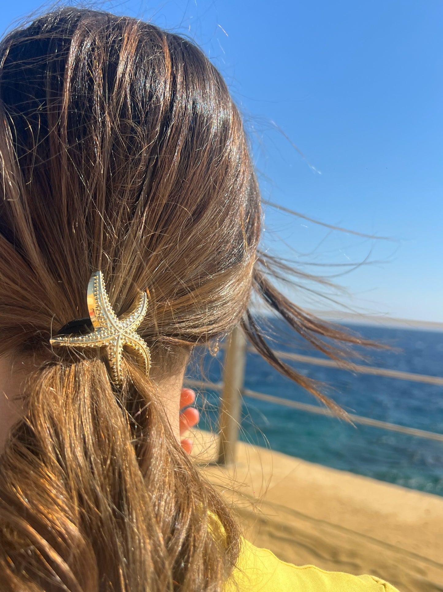 Starfish Gold Hair Tie