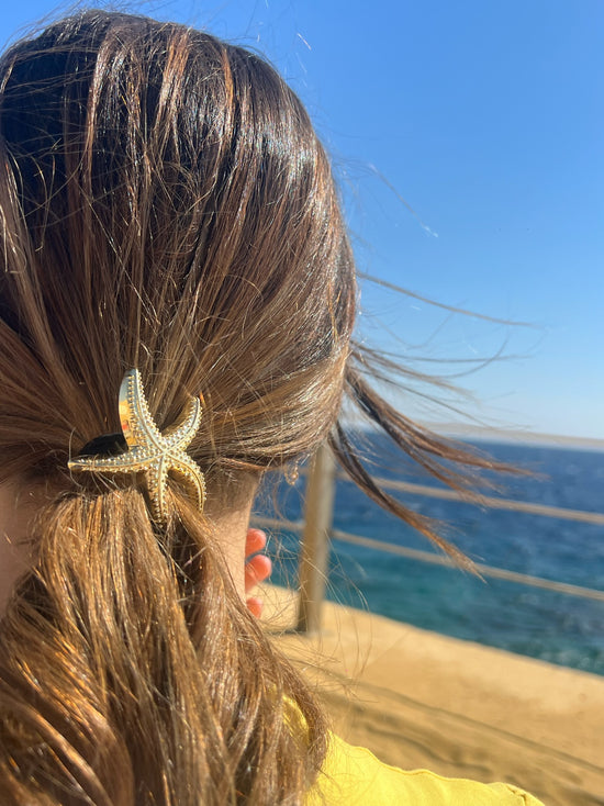 Starfish Gold Hair Tie