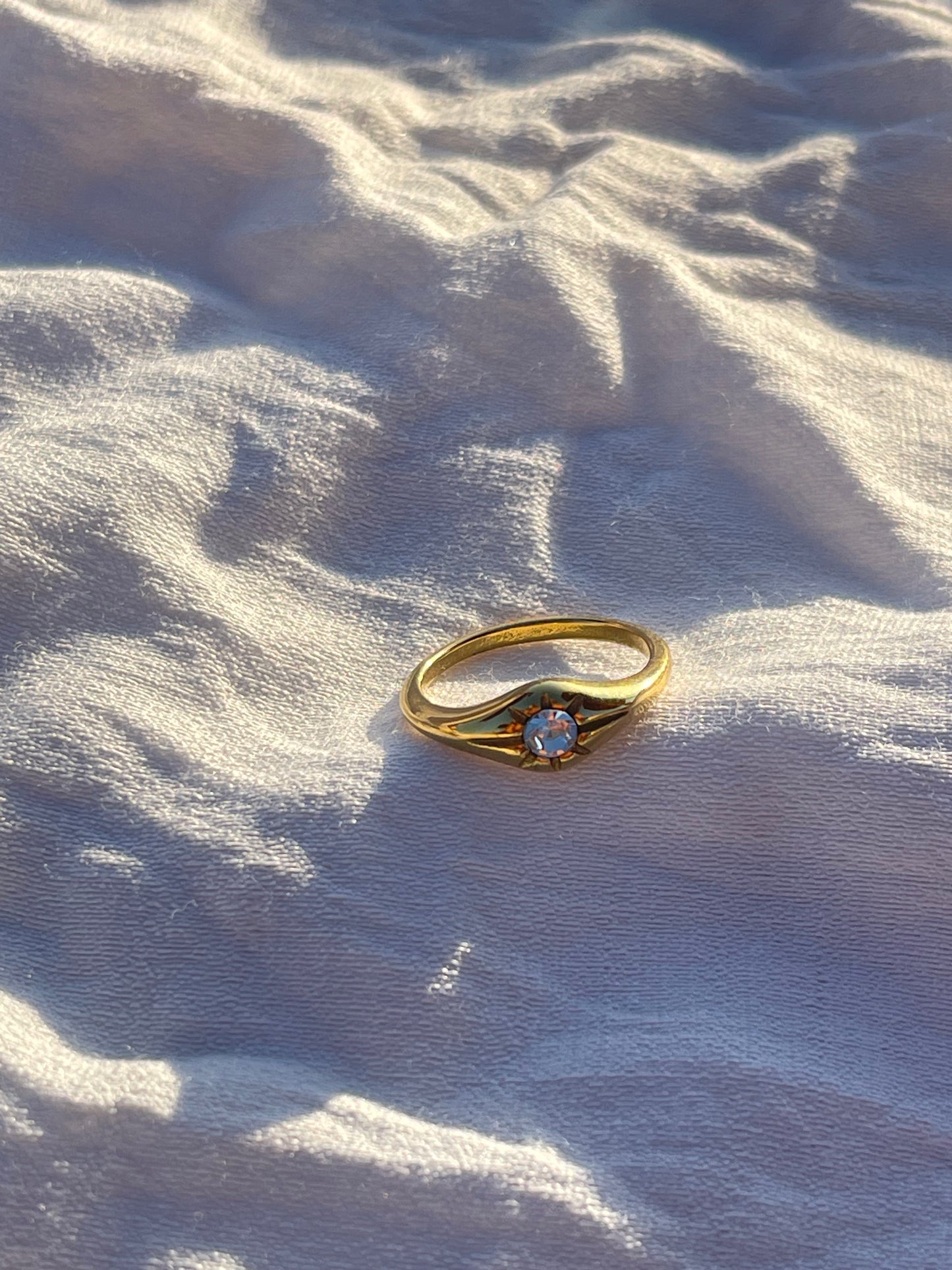 Dainty Crystal Ring (Stainless Steel)