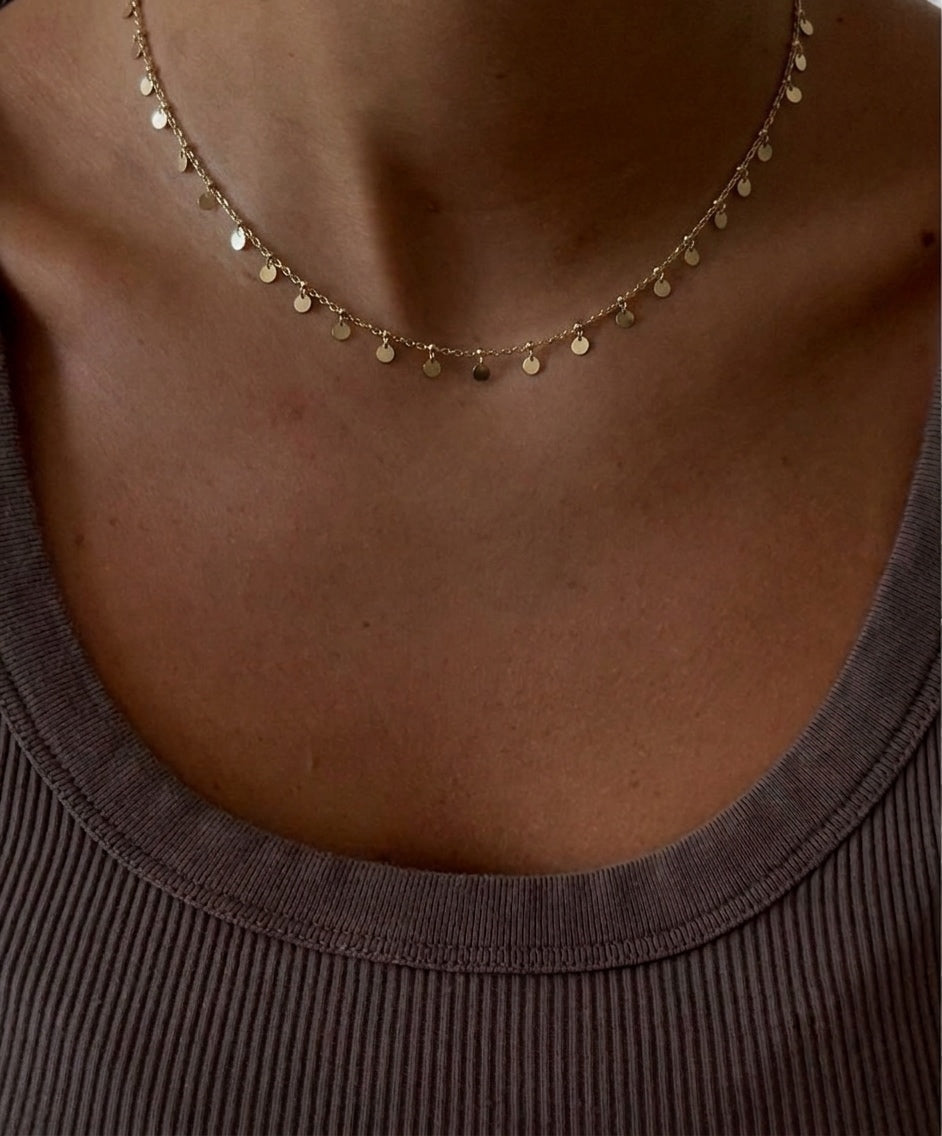 mini circles choker (gold plated)