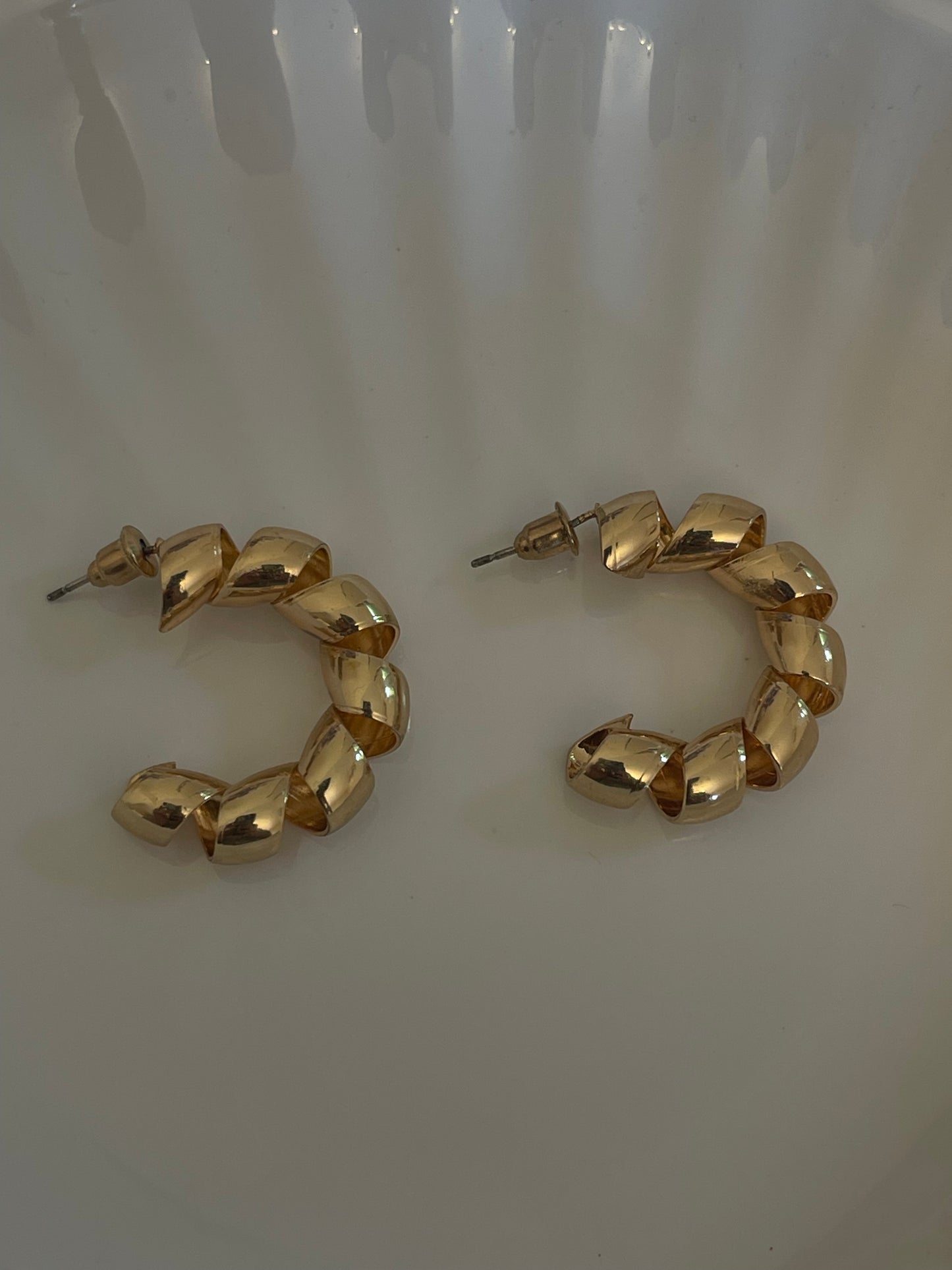 Curly Hoop Earrings