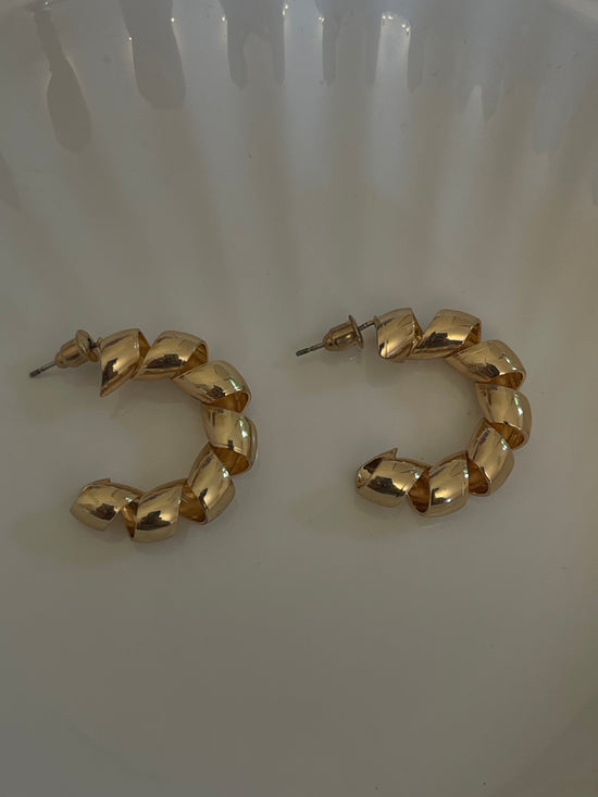 Curly Hoop Earrings
