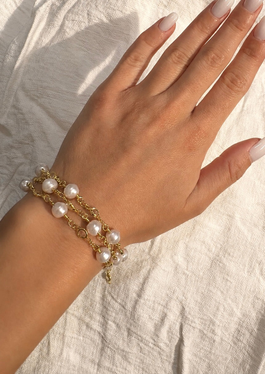 endless pearl drop necklace 2.0 (gold plated)