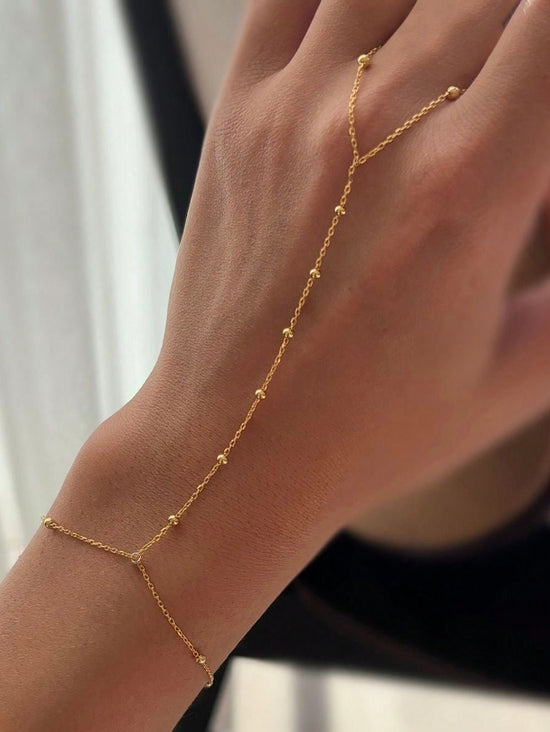 Dotted Hand Chain - Stainless Steel