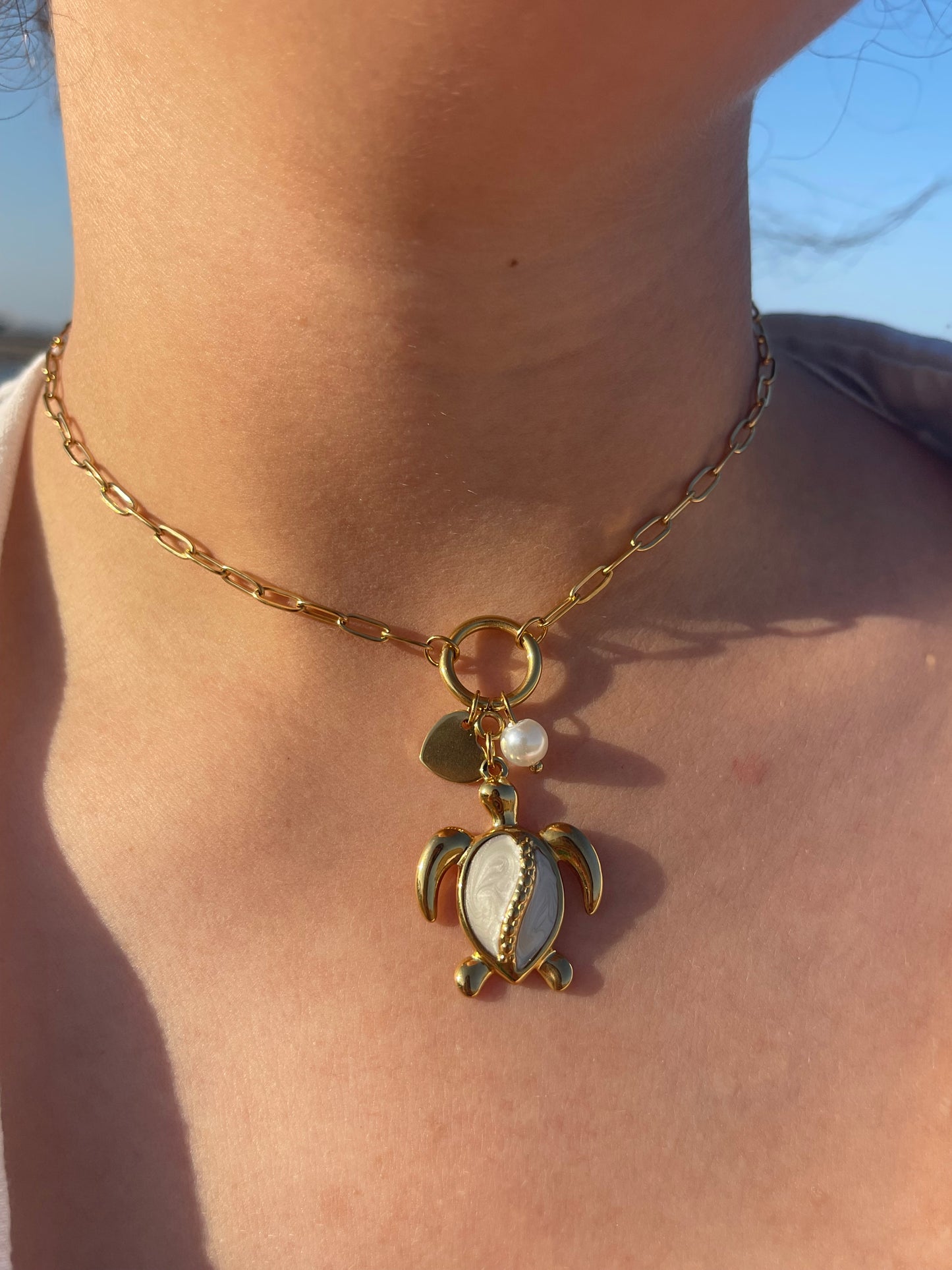 Sea Turtle Charms Necklace (Stainless Steel)