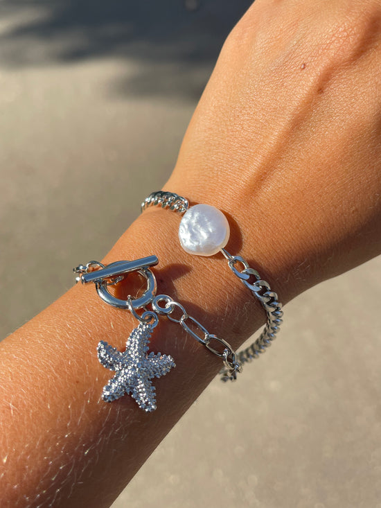 Starfish Pearl Bracelet Stack