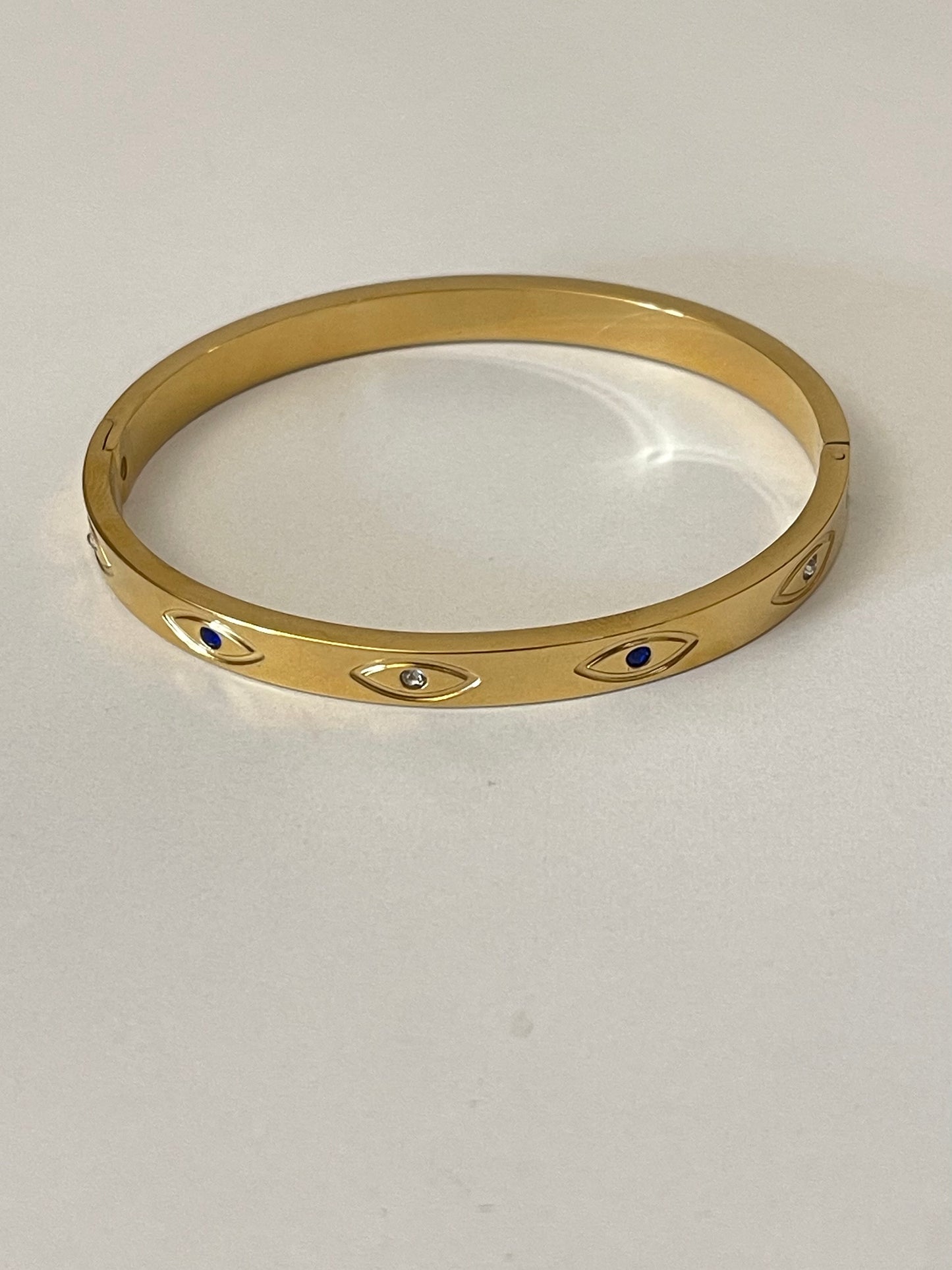 Evil Eye Cuff Bracelet (Stainless Steel)