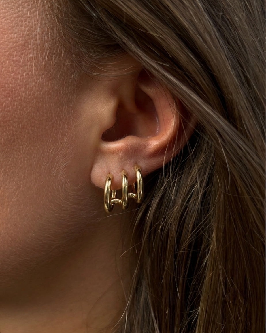 Trio Hoop Earrings 2.0 (Stainless Steel)