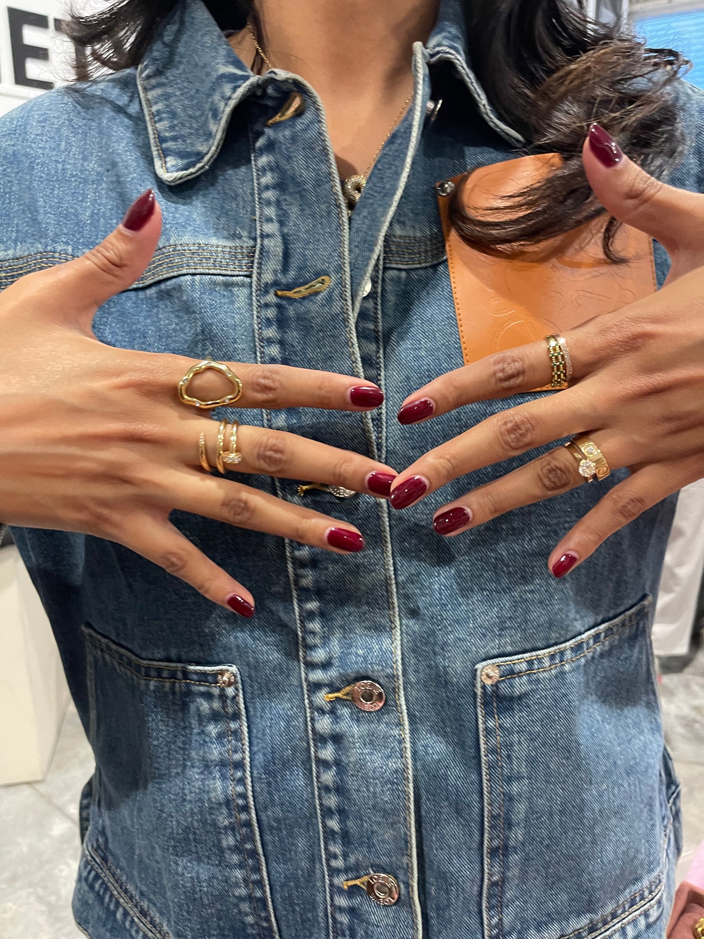 Crystal Stoned Ring- Gold Plated