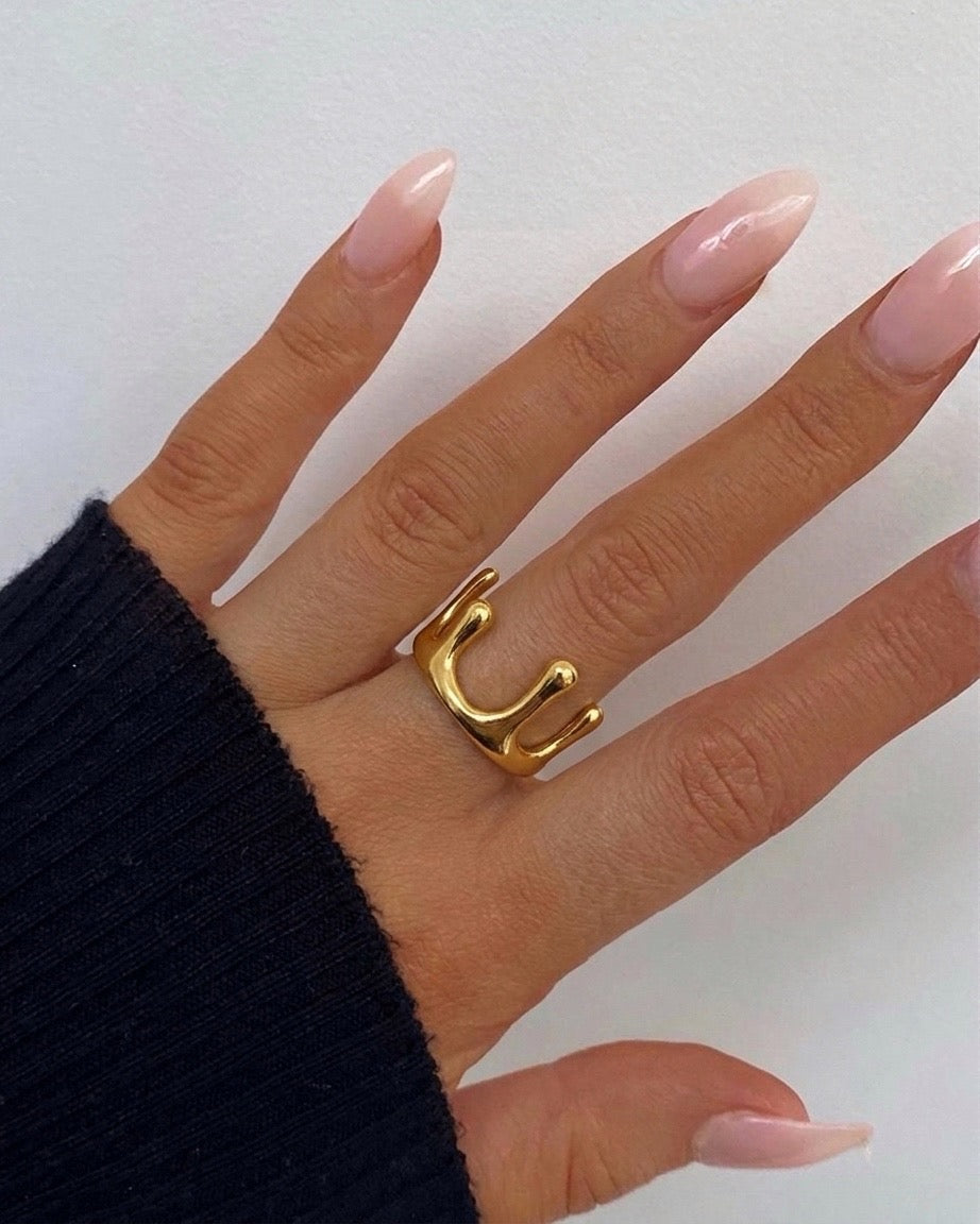 Iconic Statement Ring- Gold Plated