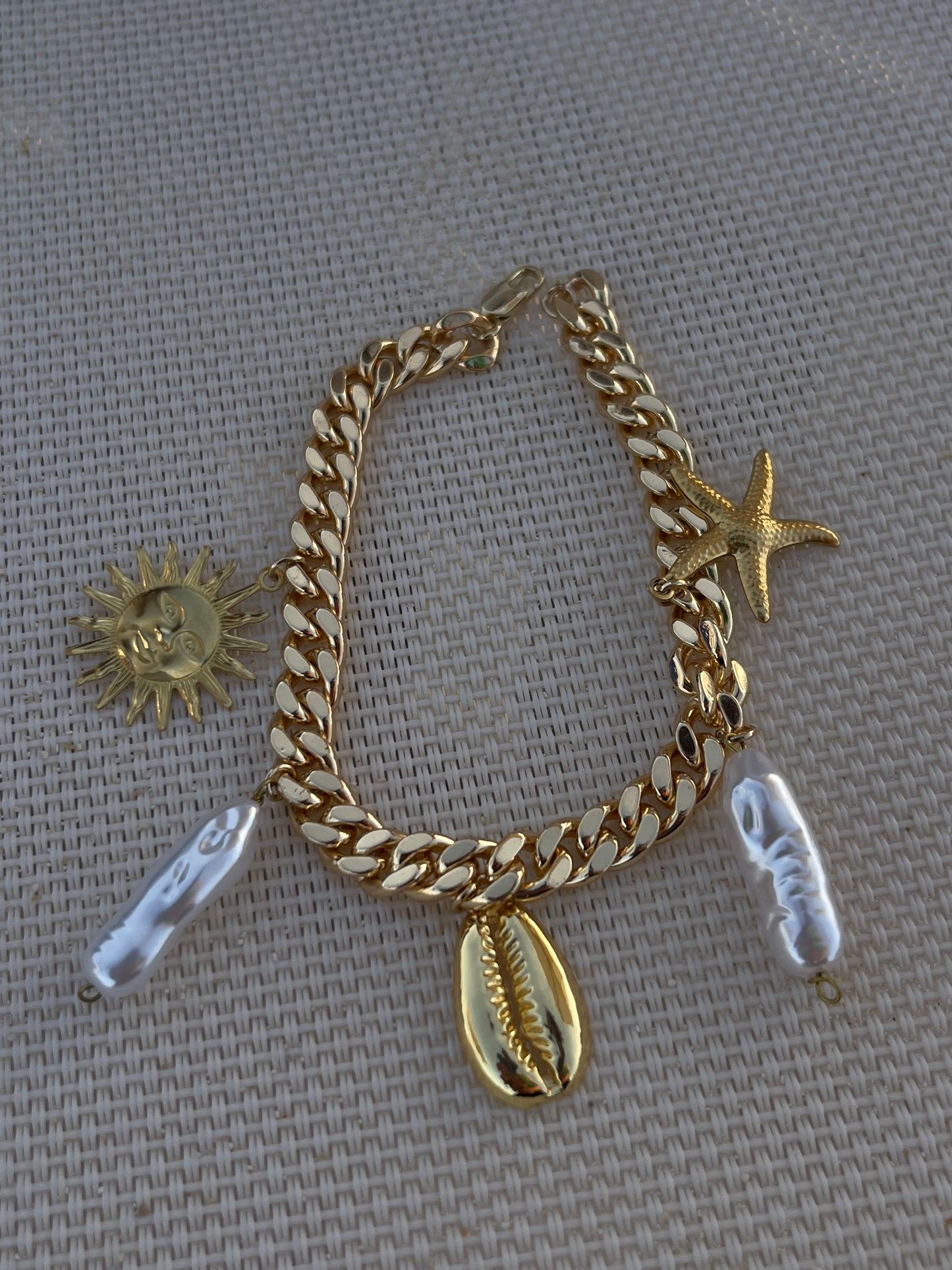 Summertime Statement Bracelet- Gold Plated