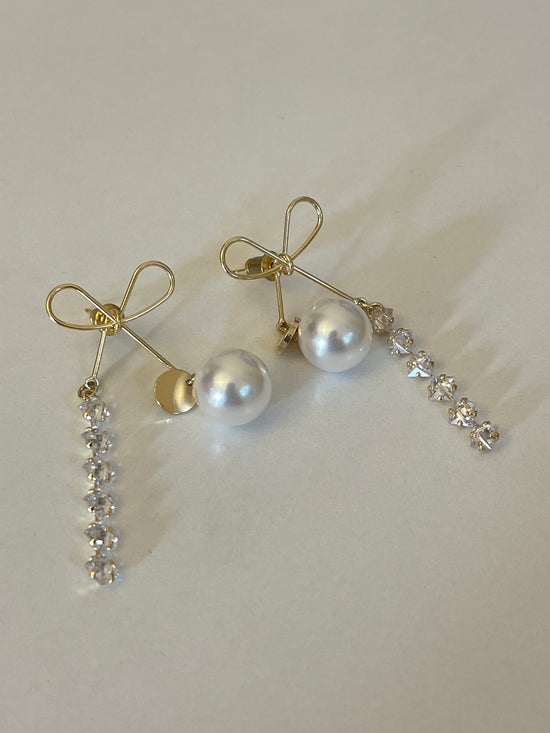 Pearl Bow Earrings