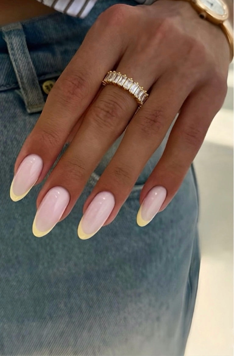 Crystal Tennis Ring (Gold Plated + Adjustable)