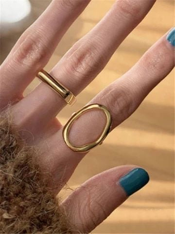 Statement Oval Ring- Stainless Steel