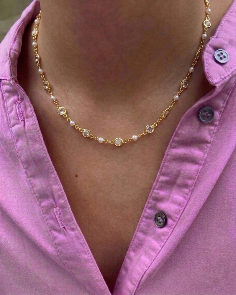 Dainty Pearl Choker (Gold Plated)