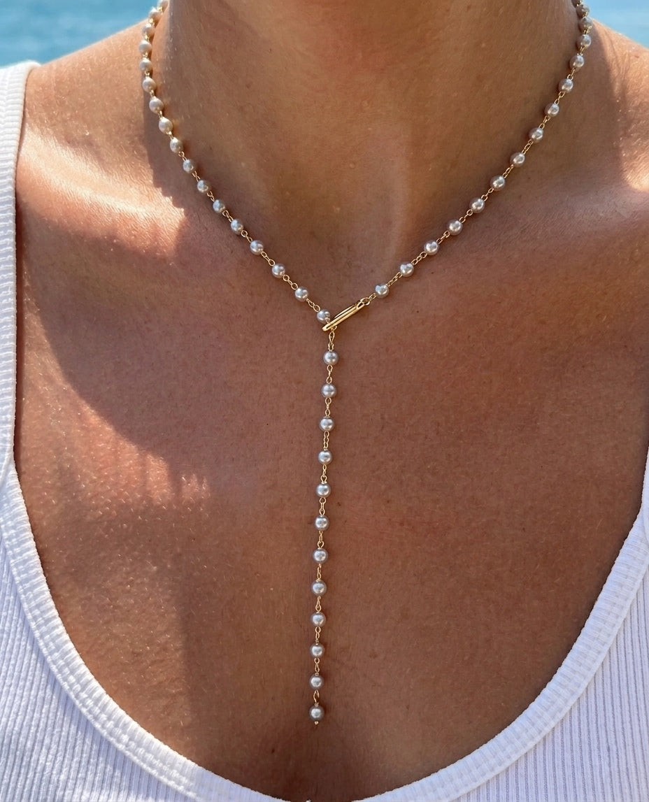pearl drop necklace 2.0 (gold plated)