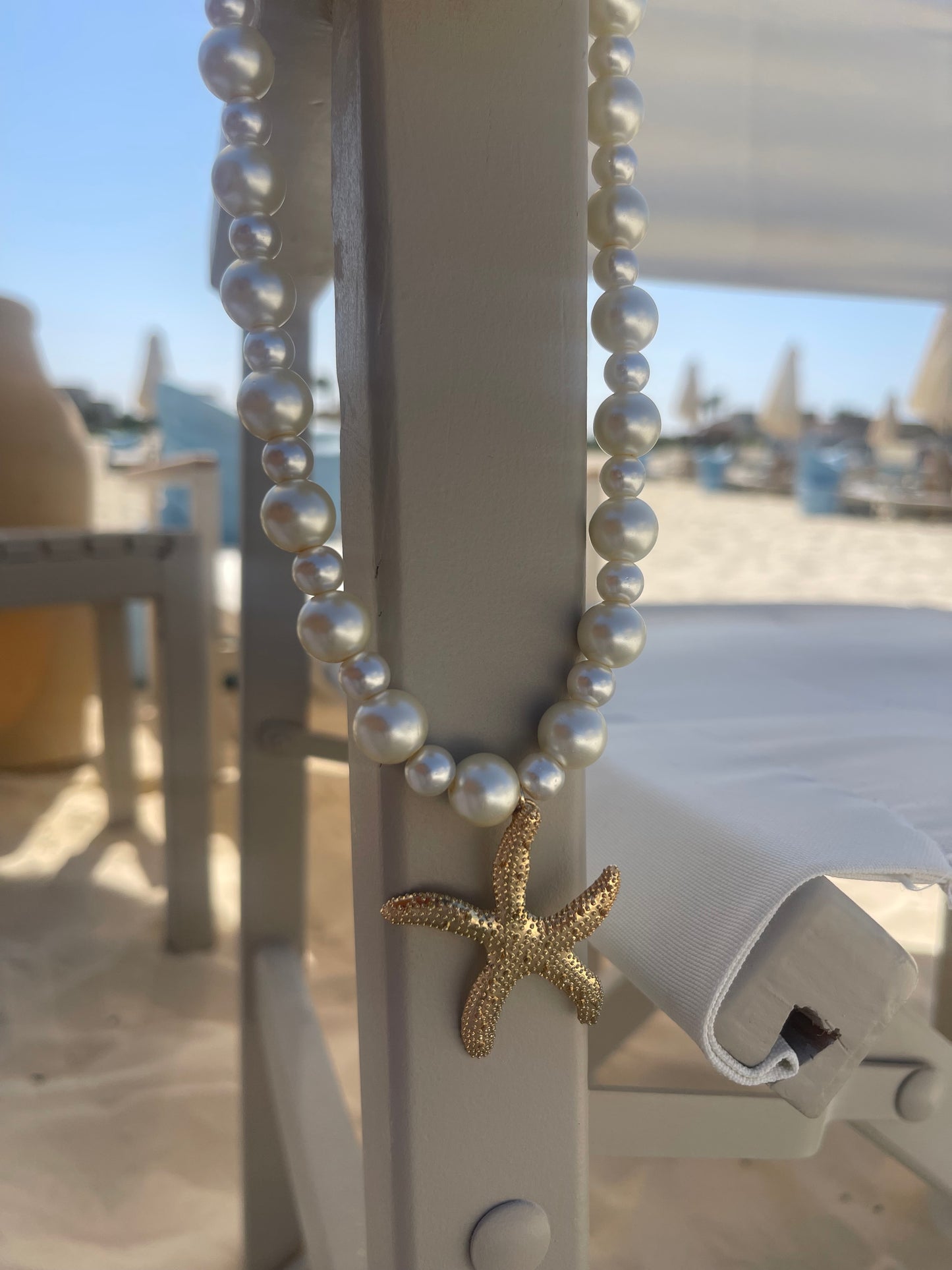 Pearly Starfish Statement Necklace