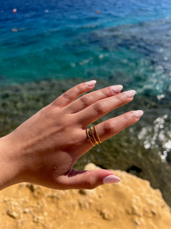 Layered Celestial Ring (Gold Plated)