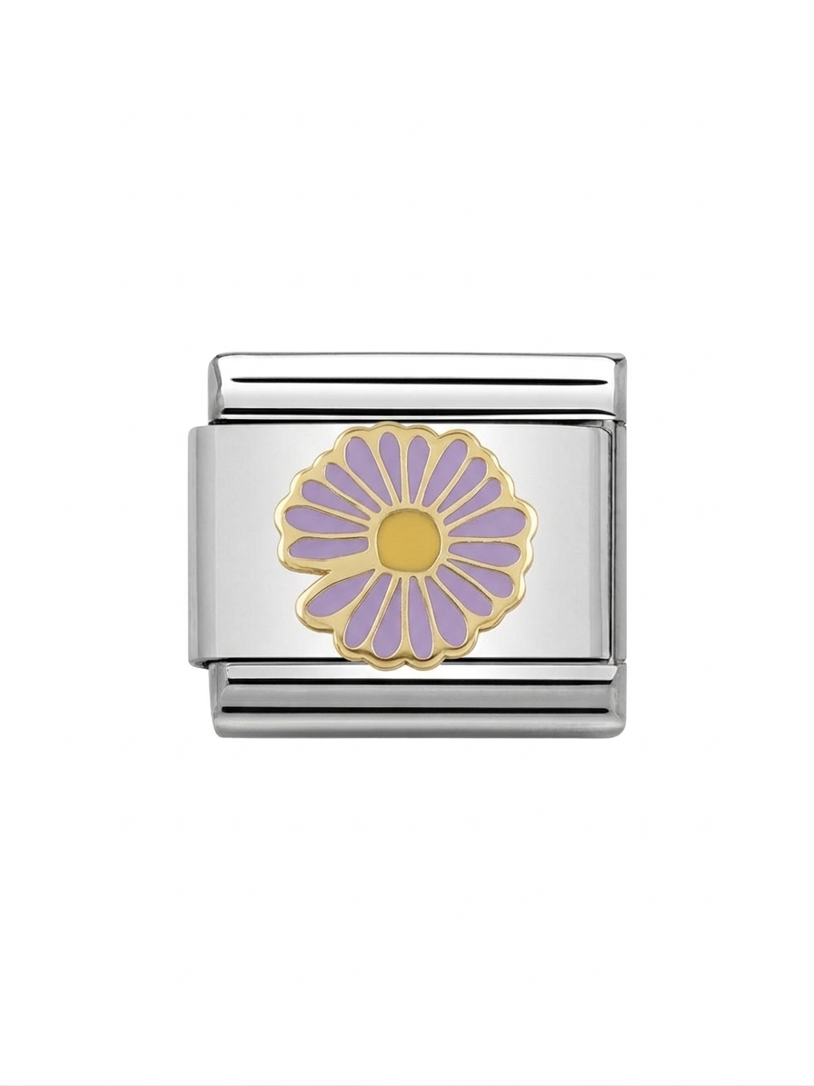 Lilac Flower- Silver Italian Charm