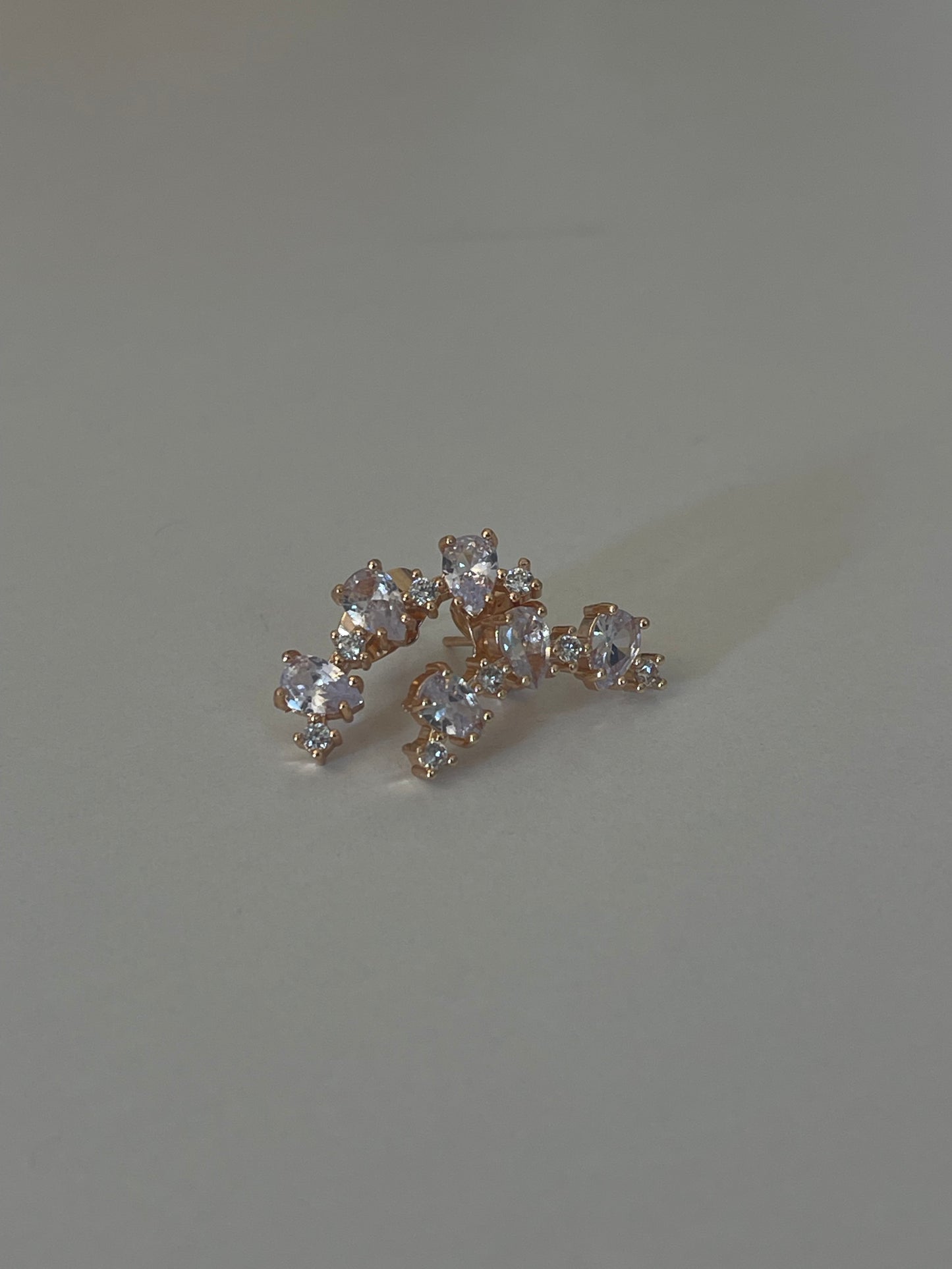 Triple Crystal Earrings